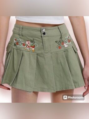 Strawberry Shortcake Green Cargo Mini Skirt